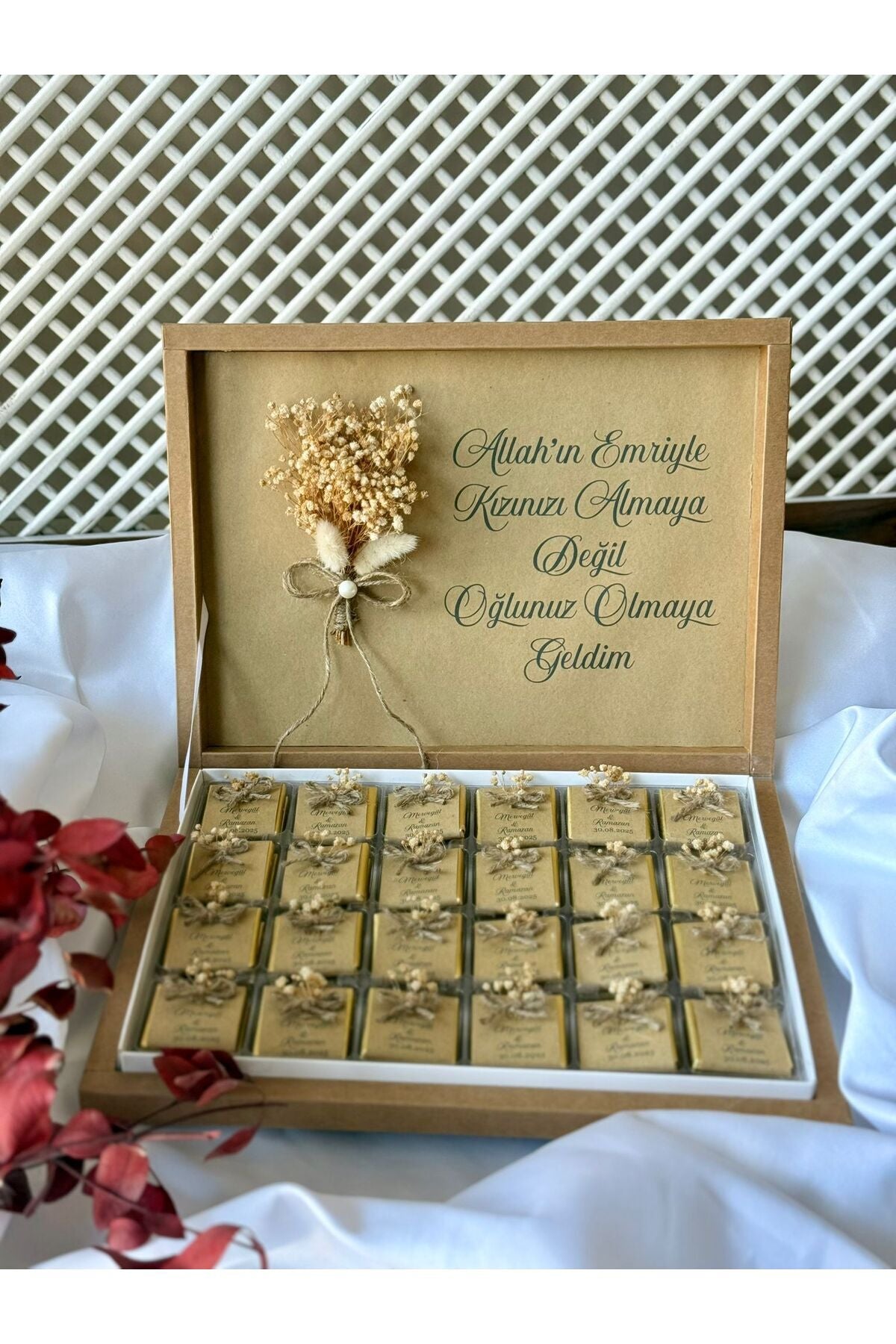 Söz- Düğün - Nişan- Nikah - Kız İsteme Çikolatası Hediye 48'li Çikolata