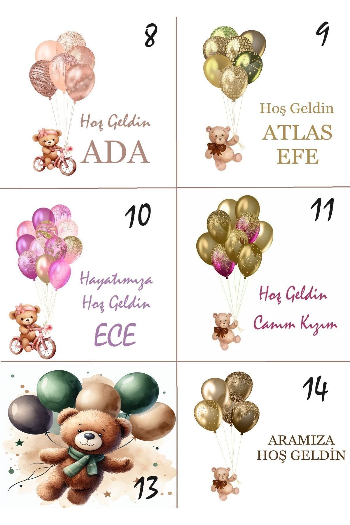 (ELİTÇİKOLATA) Isme Özel Balonlu Erkek-kız Bebek Çikolatası Dogum-yaş Günü-hediyelik Çikolata