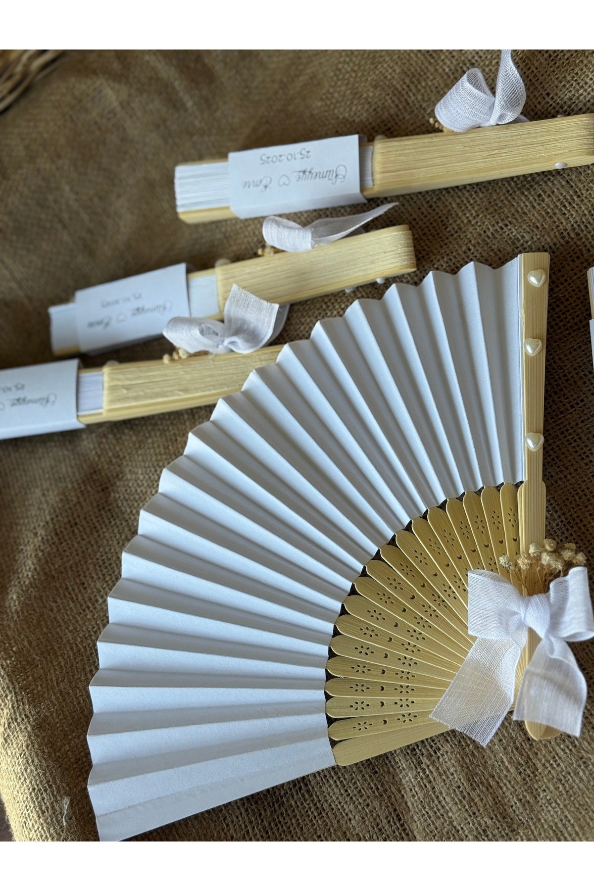 10 adet hediyelik yelpaze bride-kına hediyelik isimli yelpaze
