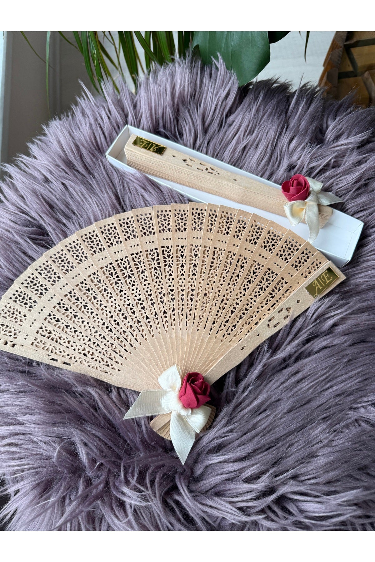 Lüx İsimli Hediyelik Yelpaze 🪭  6 adt düğün-nikah bride Hatırası