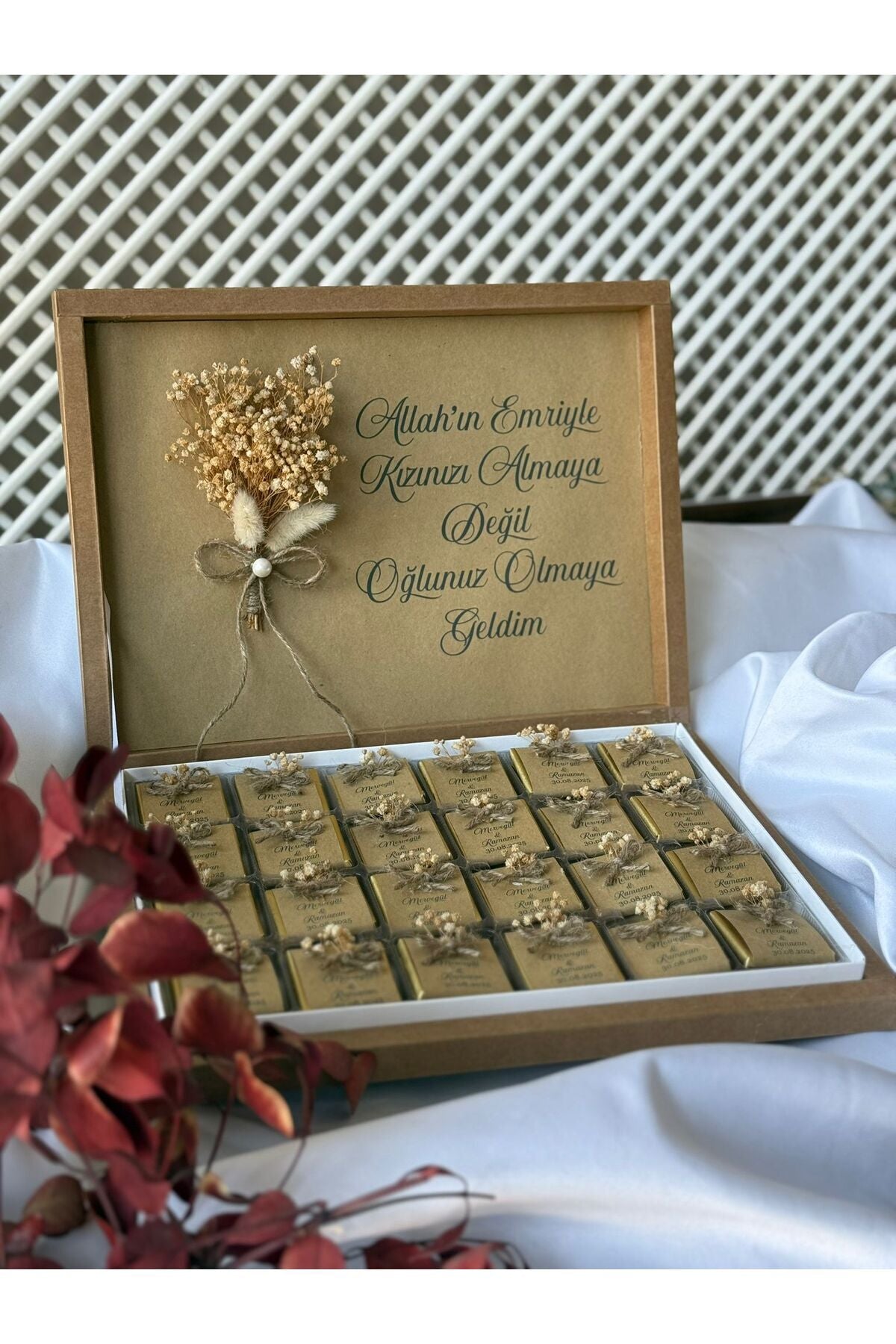 Söz- Düğün - Nişan- Nikah - Kız İsteme Çikolatası Hediye 48'li Çikolata