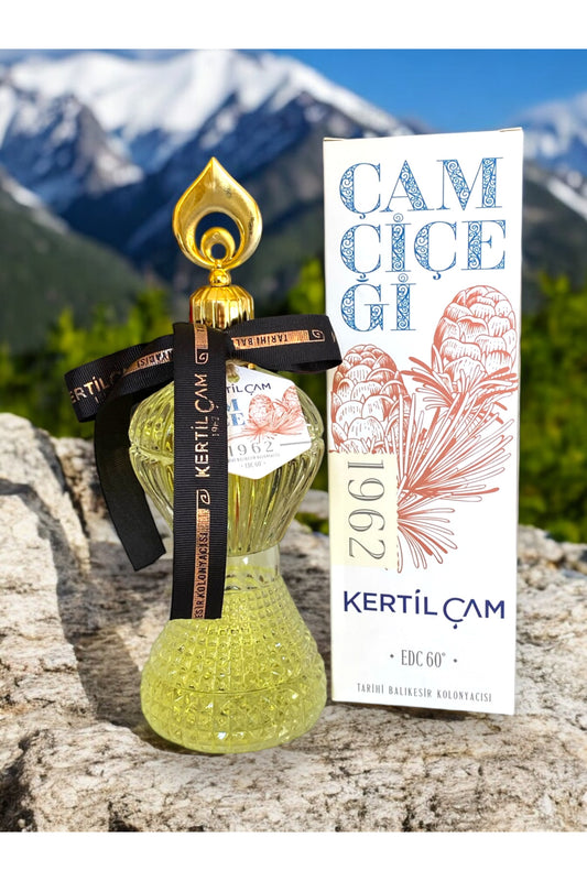 Kertil Çam Çam Çiçeği dekoratif Cam Şişe kolonya 500cc