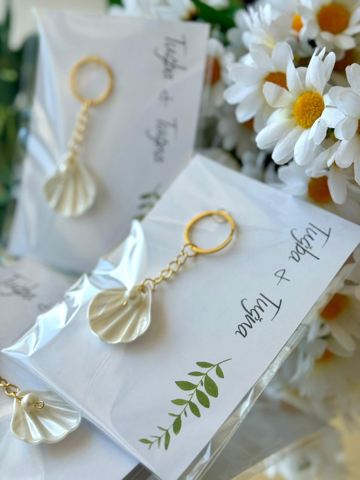 İsme Özel istiridyeli Anahtarlık 10 Adet (Nikah Düğün Bride Hediyelik Anahtarlık)