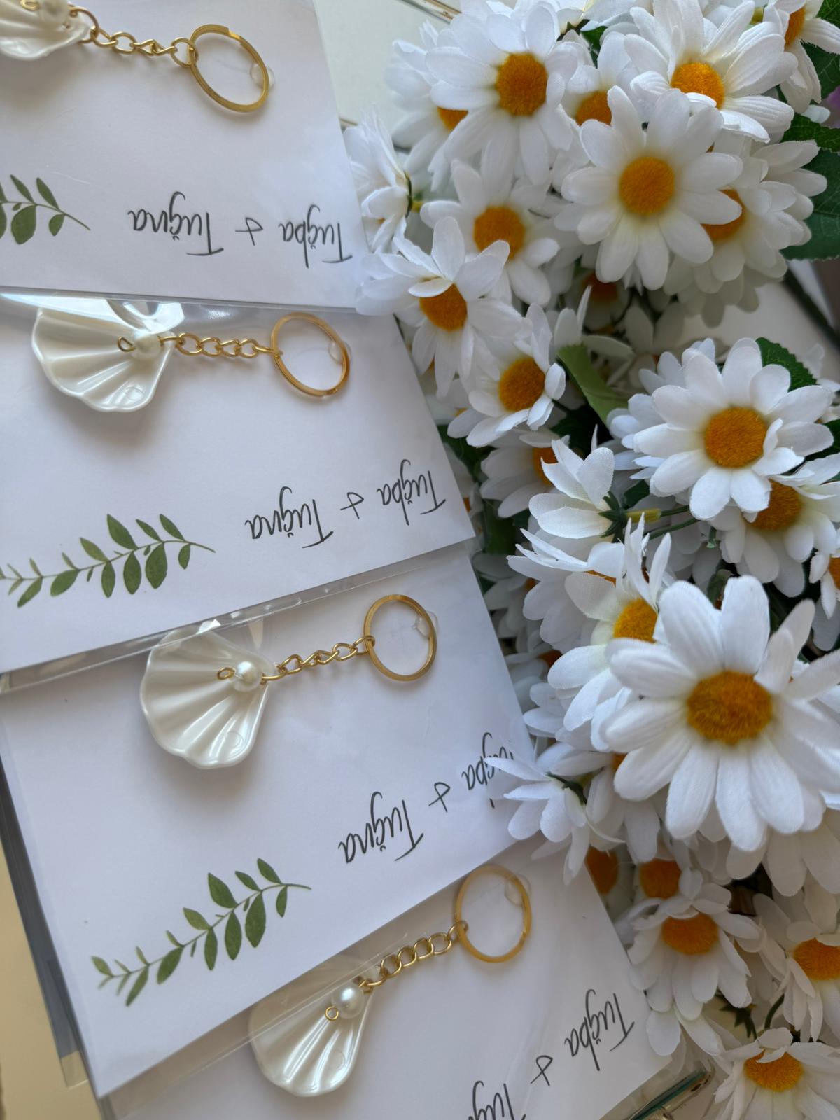 İsme Özel istiridyeli Anahtarlık 10 Adet (Nikah Düğün Bride Hediyelik Anahtarlık)